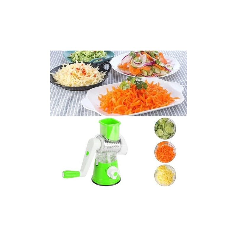 Multi-Functional Tabletop Drum Grater Manual Vegetable Cutter Slicer and Grater for Kitchen
